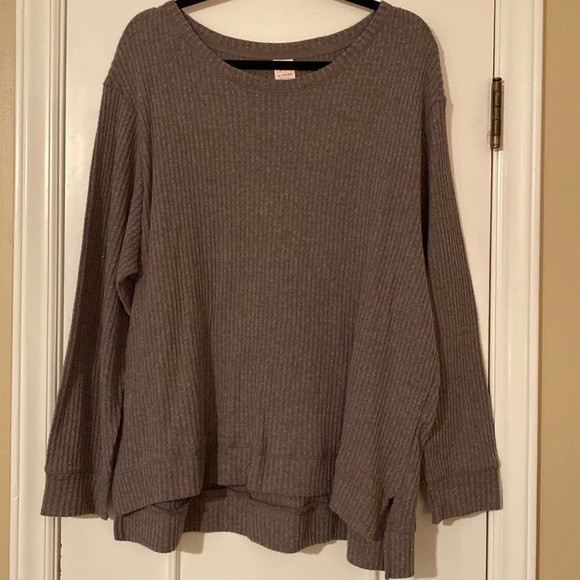 Super soft, purple-gray shirt. Long sleeve, side slit, 2XL Women’s lounge wear. - Picture 1 of 5